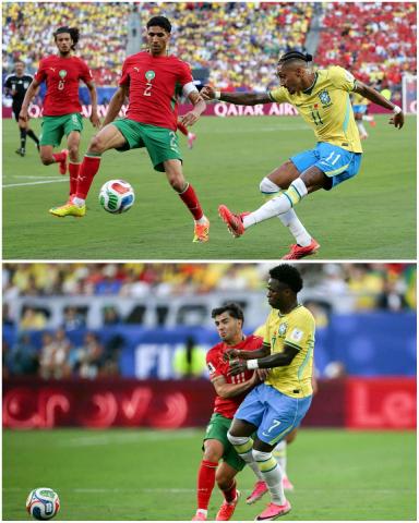 تعادل المنتخب المغربي مع المنتخب البرازيلي في مباراة كأس العالم 2026