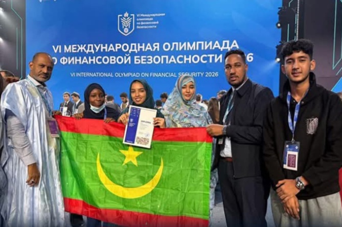 الفريق الموريتاني المشارك في الأولمبياد الدولي للأمن المالي يحصل على المركز الثاني والميدالية الفضية